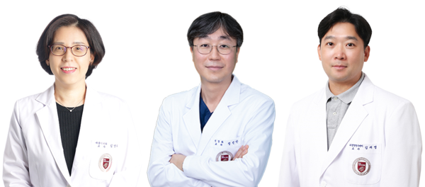 (왼쪽부터) 김난희, 정진만, 김재영 교수.