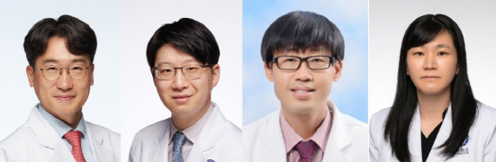 왼쪽부터 연세암병원 정민규ㆍ김창곤 교수, 강남세브란스병원 정희철ㆍ신수진 교수