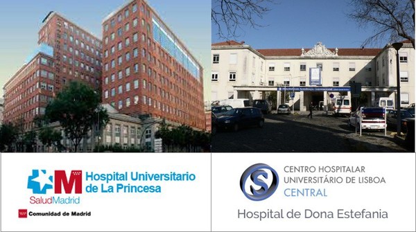 왼쪽이 스페인 라 프린세사 대학병원, 오른쪽은 포르투갈 도나 에스테파니아 공립중앙병원