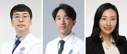 왼쪽부터 연세대 안성수, 김형우, 한민경 교수