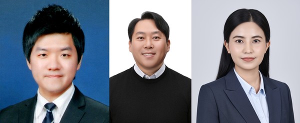 (왼쪽부터)김지윤, 김진영 교수, Chandani Shrestha 박사과정생
