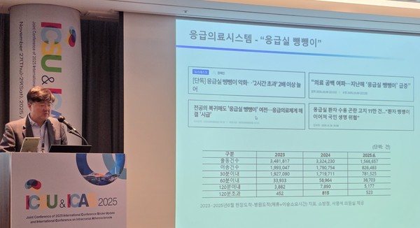 동아대병원 신경과 김대현 교수가 발표하고 있다.